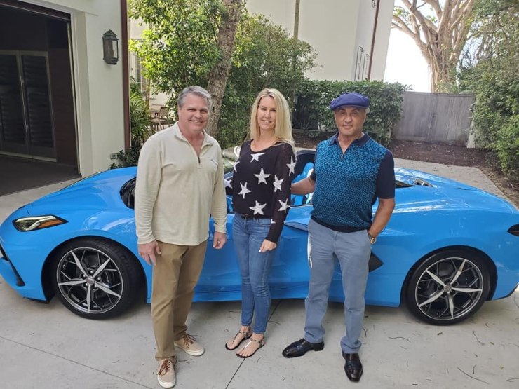 Stallone acquired a Chevrolet Corvette C8 Convertible following his move from California to Florida