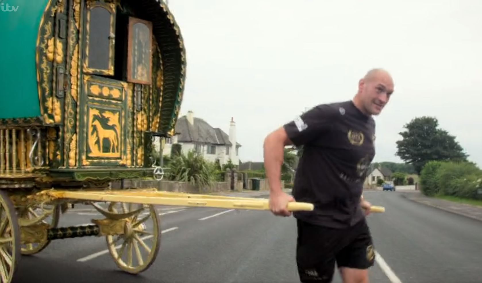 The Gypsy King decides to take the wagon out for a spin in a funny clip from last year's ITV documentary